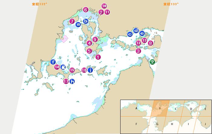 Bゾーン　伊予灘　広島湾　安芸灘　斎灘