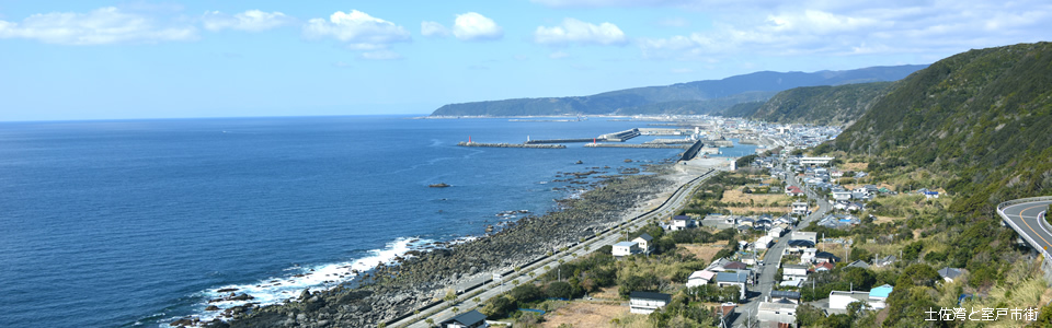 土佐湾と室戸市街
